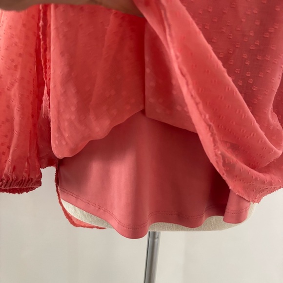 LC Lauren Conrad Pink Asymmetrical 3/4 Sleeve Blouse - Picture 5 of 9